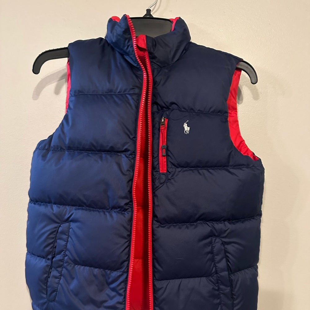 Ralph Lauren Polo reversible puffer vest.